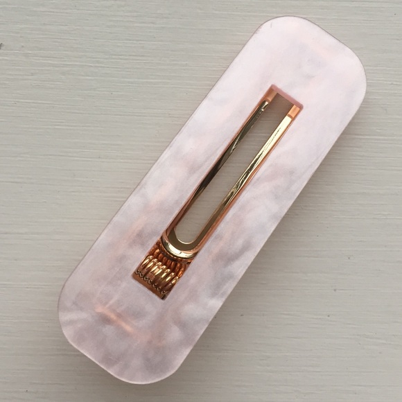 ⚜️[𝟯/$𝟭𝟴]⚜️Pink Acrylic Simple Hair Clip NEW - Picture 2 of 4